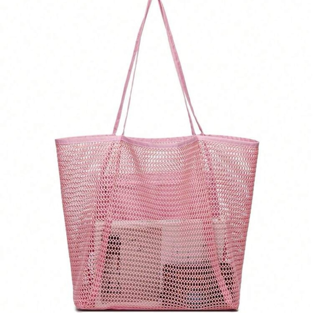 Pink Mesh large Tote Bag